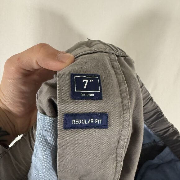 Chubbies Shorts Men's Large Grey Chino Elastic Waist Cotton Blend Pockets - Picture 6 of 9